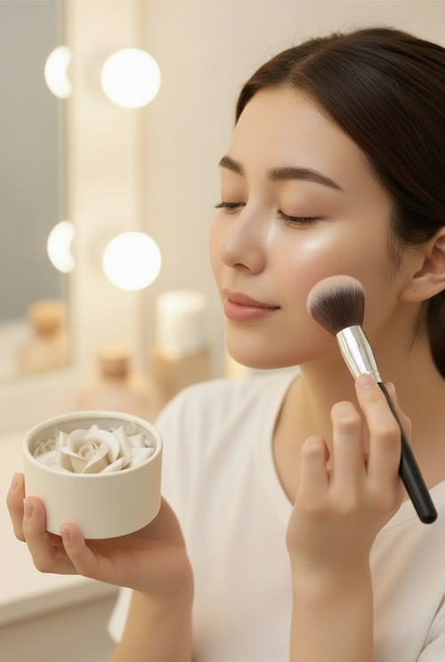 بلاشر وهايلايتر الوردة