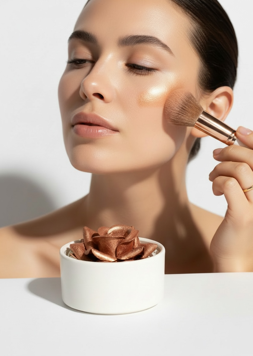 Blush And highlighter rose